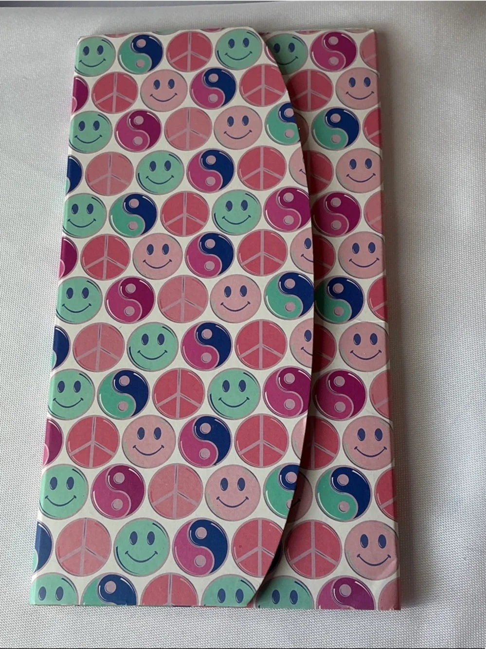 Smiley Face Retro Stationery Set Folder Notepad Sticky Notes Y2K